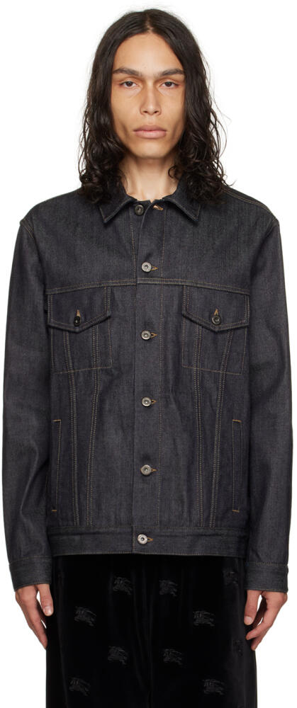 Burberry Indigo Contrast Stitch Denim Jacket Cover