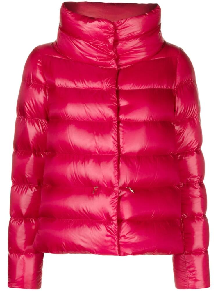 Herno funnel-neck quilted padded jacket - Pink Cover