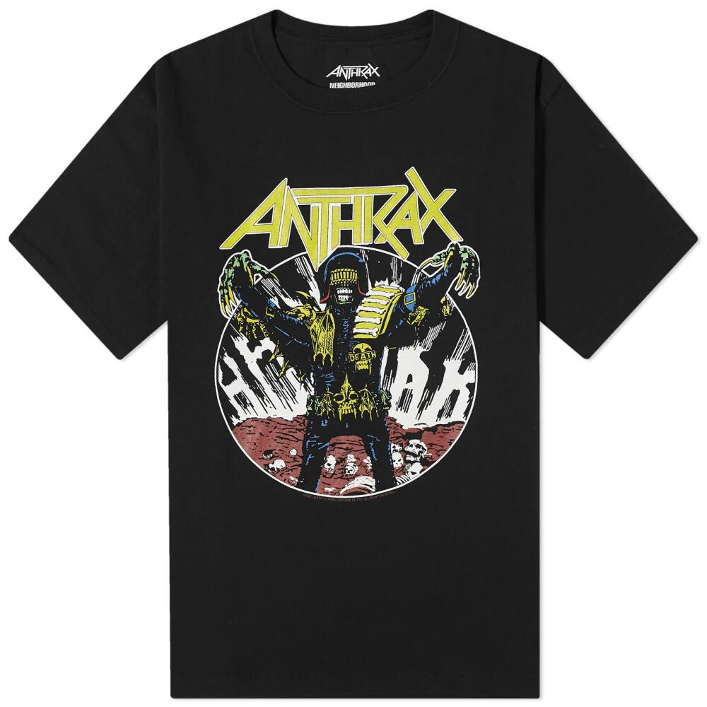 Neighborhood Men's Anthrax Judge Death T-Shirt in Black Cover