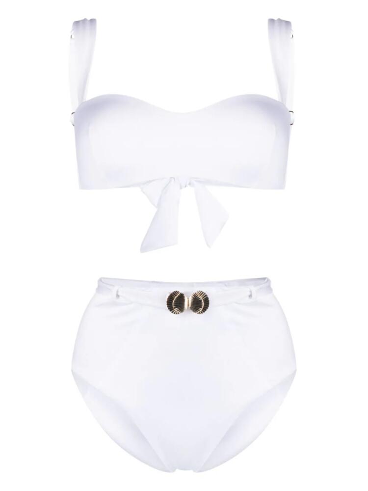 Noire Swimwear Seashell bandeau bikini - White Cover