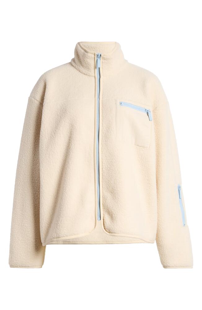 Florence by Mills High Pile Fleece Jacket in Whitecap Grey Cover