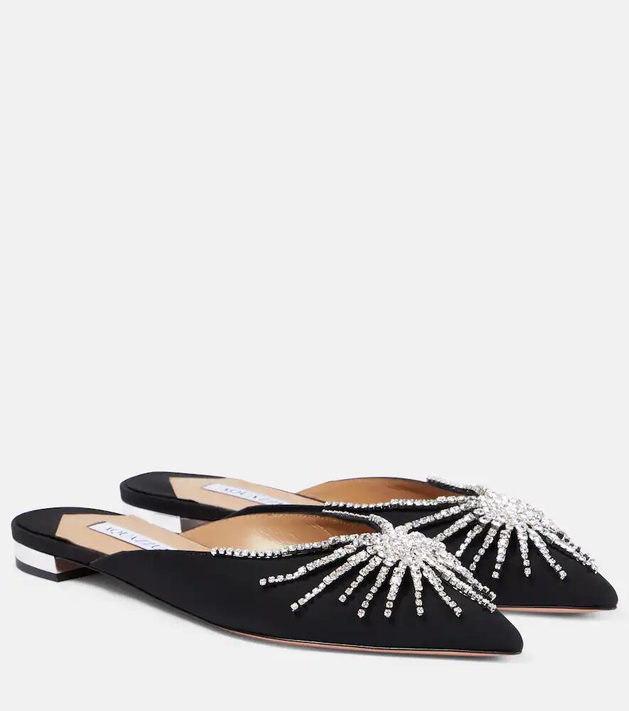 Aquazzura Sunshine embellished mules Cover