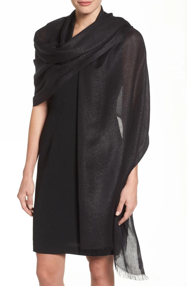 Nordstrom Metallic Lightweight Wrap in Black Cover