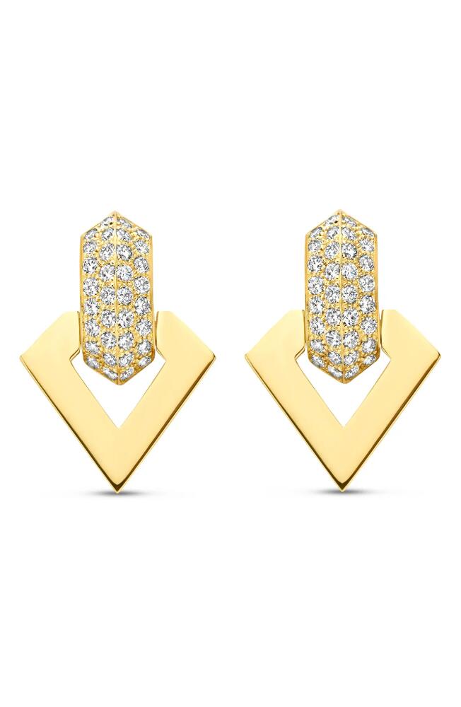 DRIES CRIEL Brute Pavé Diamond Earrings in Gold Cover