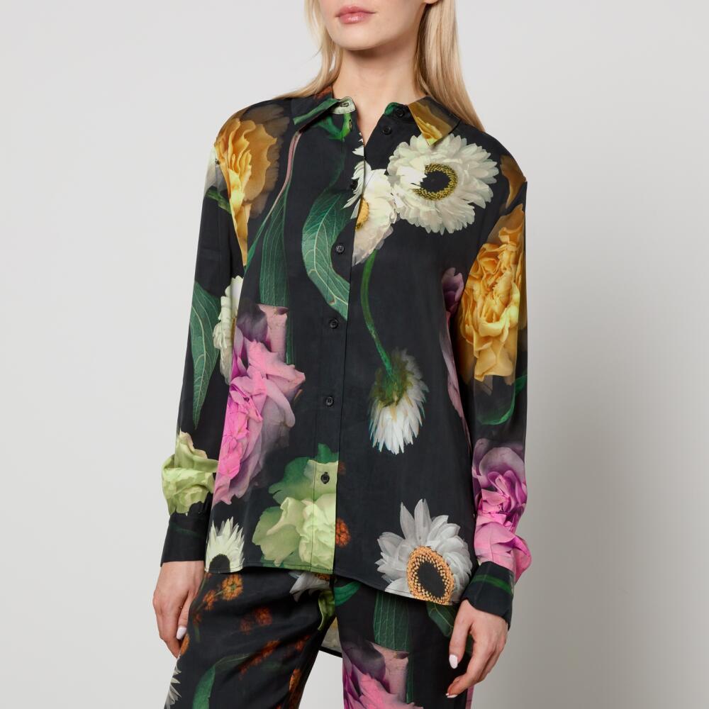 Stine Goya Wal Floral-Print Tencel™ Lyocell-Blend Shirt Cover