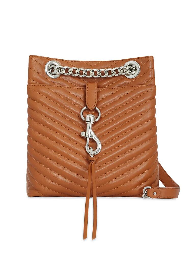 Rebecca Minkoff Women's Large Edie Quilted Leather Bucket Bag - Caramel Cover