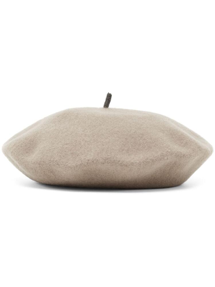 Brunello Cucinelli wool beret - Neutrals Cover