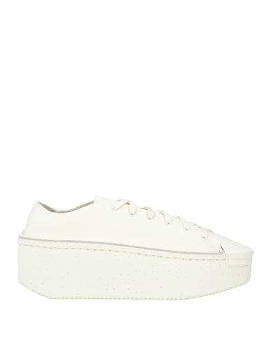 Y-3 Woman Sneakers Ivory Leather, Rubber Cover