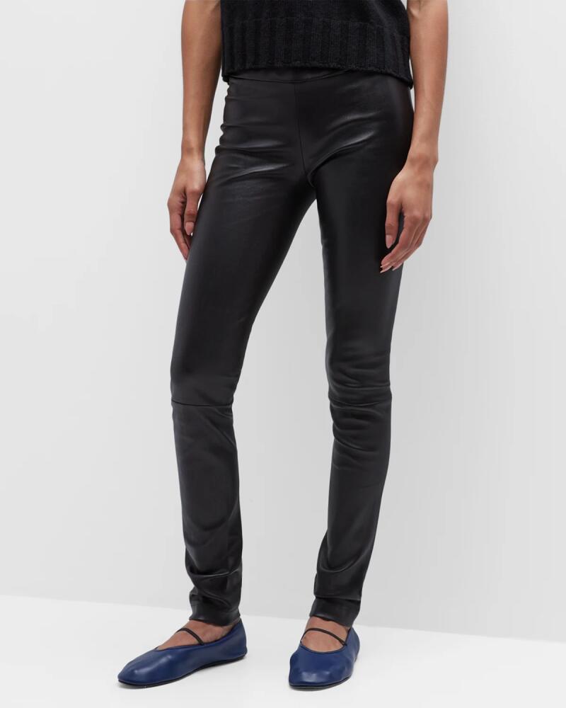 THE ROW Moto Leather Leggings Cover