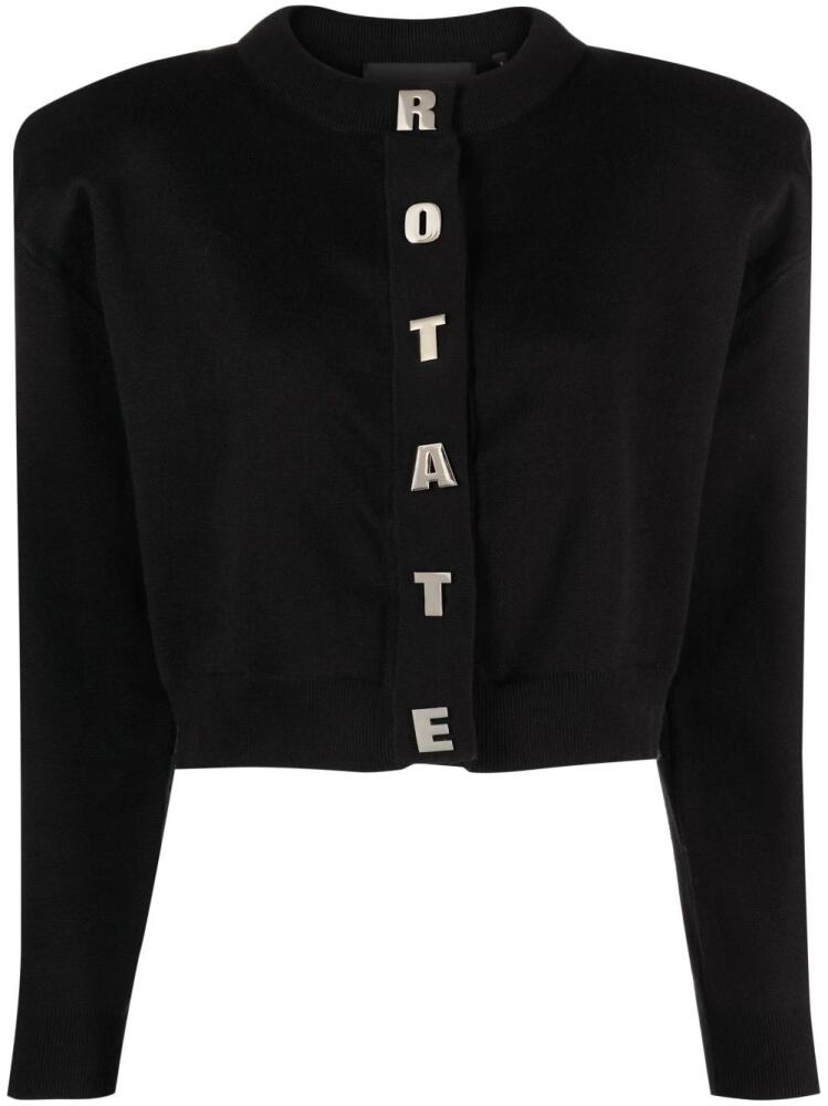 ROTATE BIRGER CHRISTENSEN logo-plaque cardigan - Black Cover