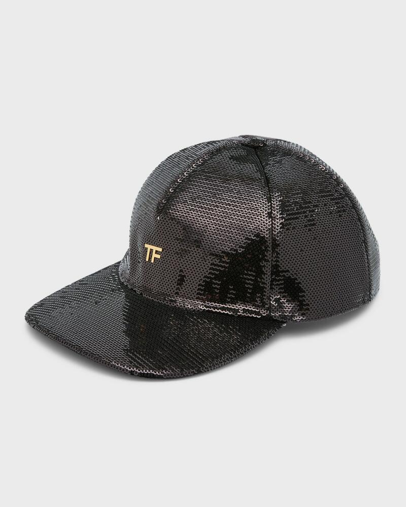 TOM FORD Sequin Monogram Baseball Cap Cover