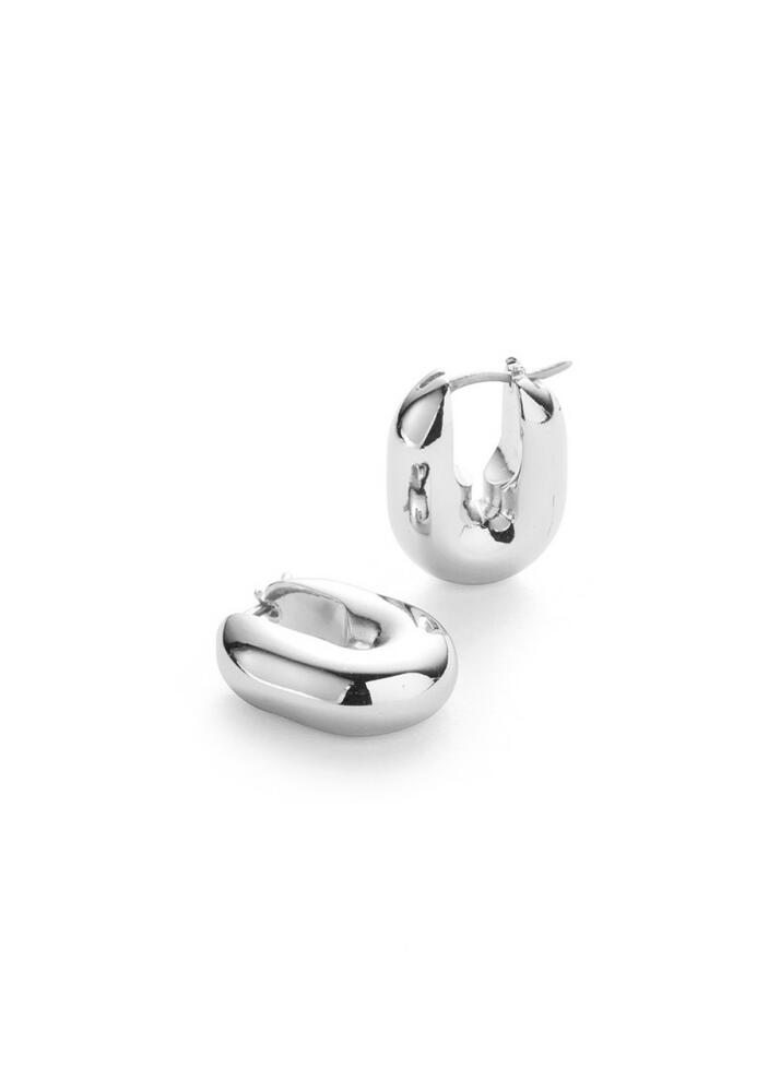 Jenny Bird Puffy Silver-dipped Hoop Earrings - Cover