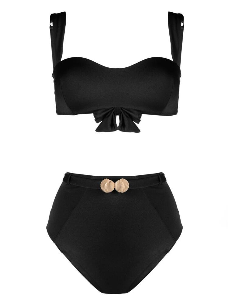 Noire Swimwear Seashell bandeau bikini set - Black Cover