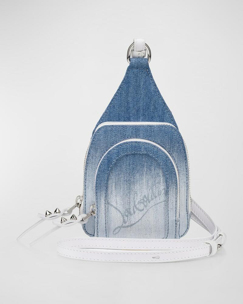 Christian Louboutin Men's Loubifunk Mini Denim Crossbody Bag Cover