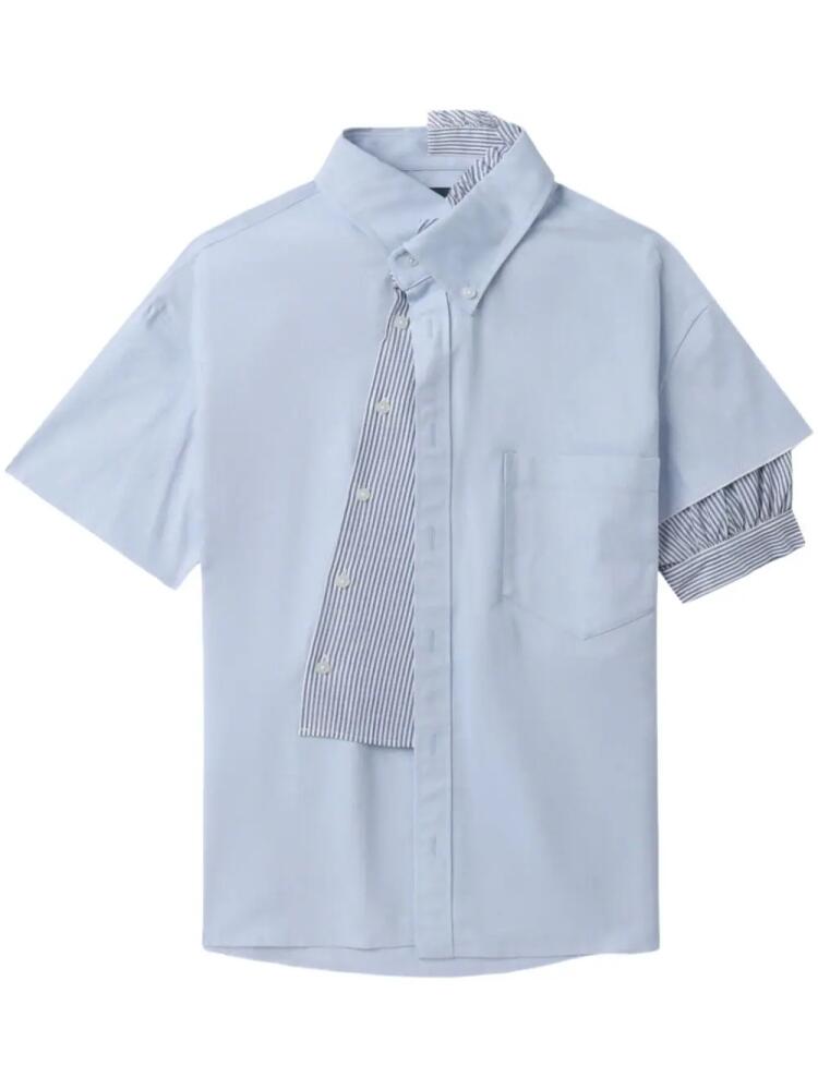 Kolor double-layer cotton shirt - Blue Cover