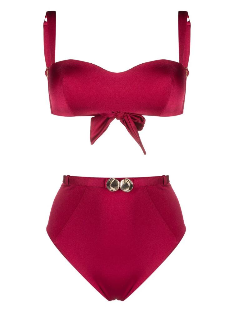 Noire Swimwear Seashell bandeau bikini set - Red Cover