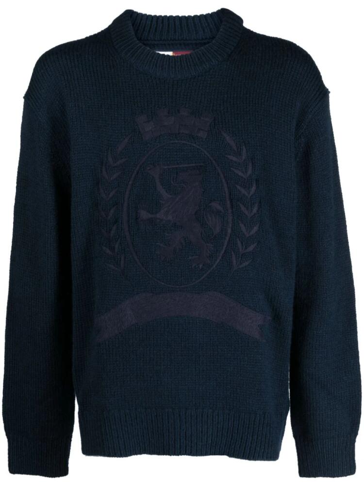 Tommy Hilfiger logo-embroidered crew-neck jumper - Blue Cover