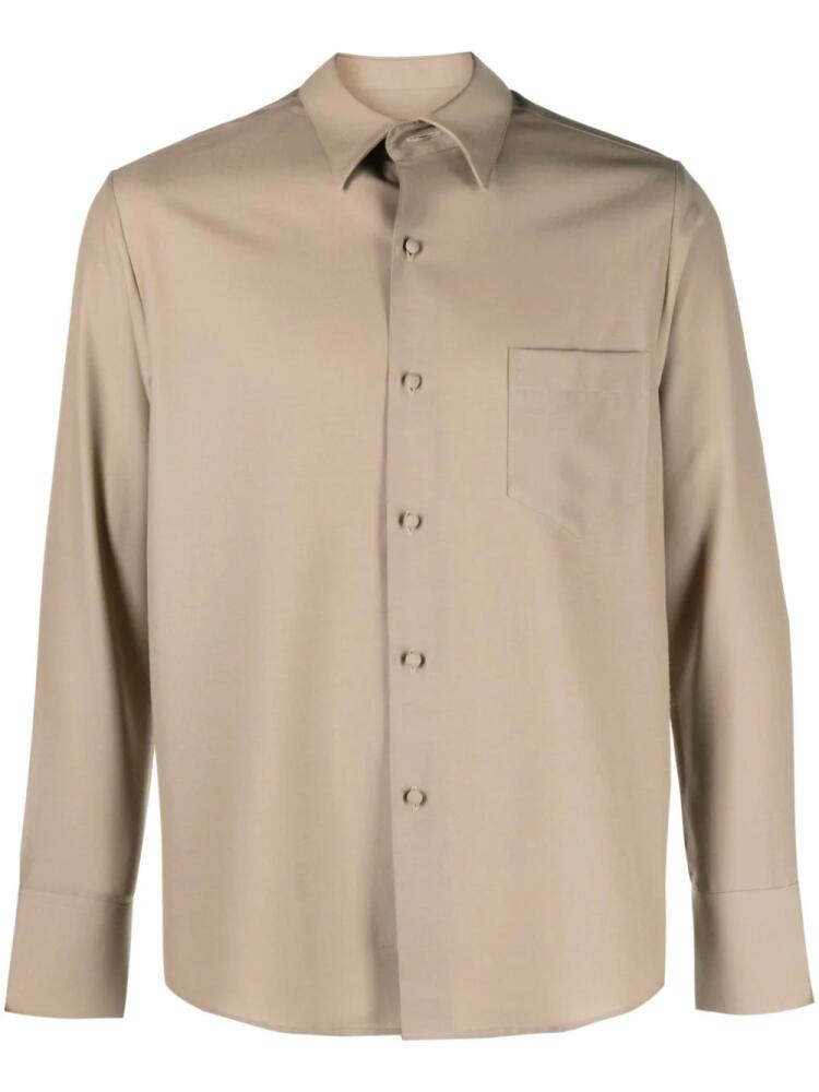 Ernest W. Baker pointed-collar long-sleeve shirt - Brown Cover