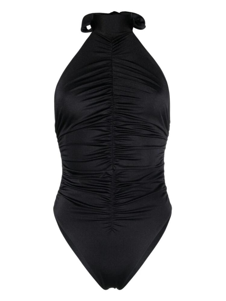 Noire Swimwear ruched halterneck swimsuit - Black Cover