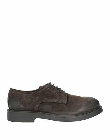 Jp/david Man Lace-up shoes Dark brown Leather Cover