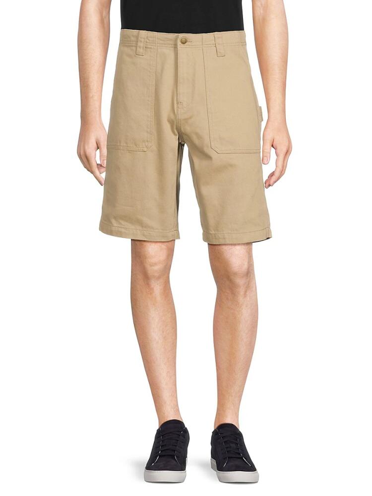 Karl Lagerfeld Paris Men's Solid Chino Shorts - Tan Cover