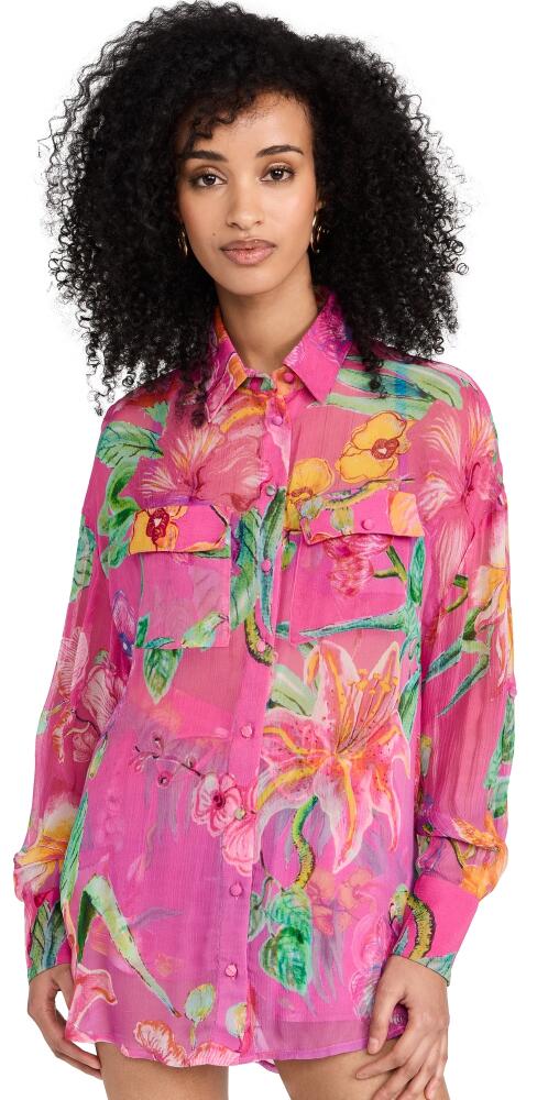 ROCOCO SAND Megan Long Sleeve Shirt Pink Floral Cover