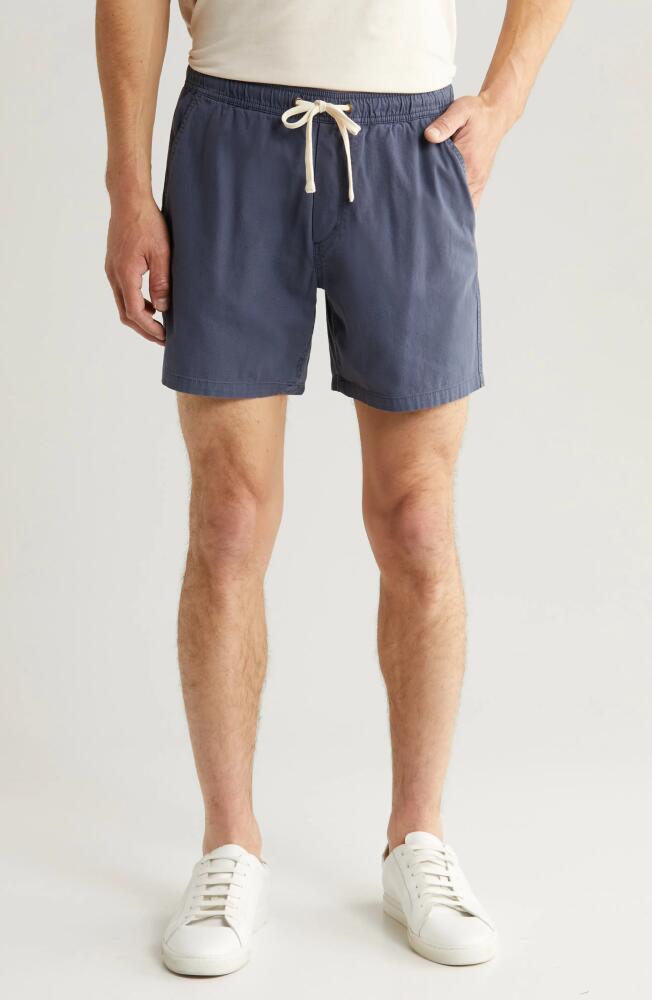 Marine Layer Saturday Elastic Waist Canvas Shorts in Navy Cover