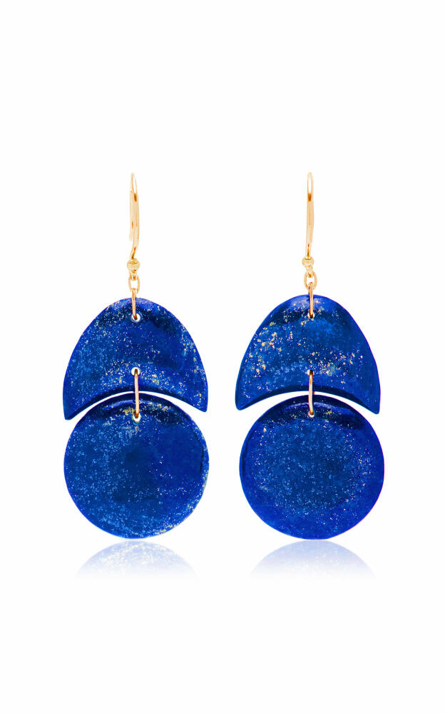 Ten Thousand Things - Tiny Arps 18K Yellow Gold Lapis Earrings - Blue - Gifts For Her Cover