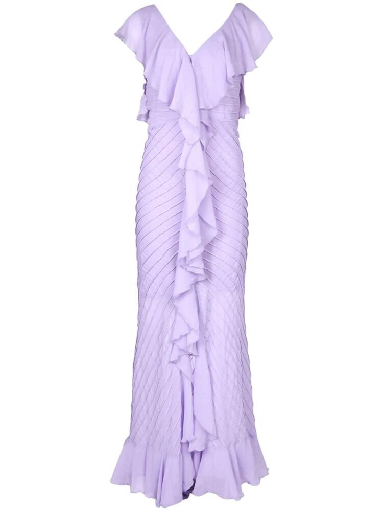 De La Vali Macaroon chiffon gown - Purple Cover