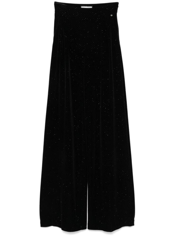 NISSA velvet palazzo pants - Black Cover