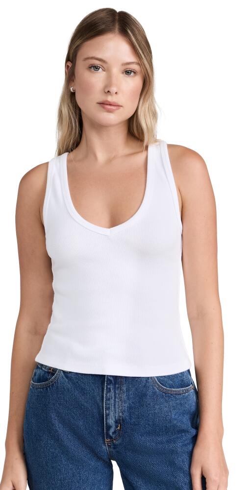 perfectwhitetee V Neck Blondie Tank White Cover