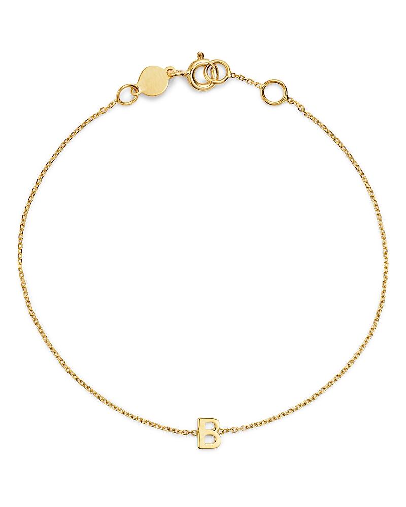 Moon & Meadow 14K Yellow Gold Initial Chain Bracelet Cover