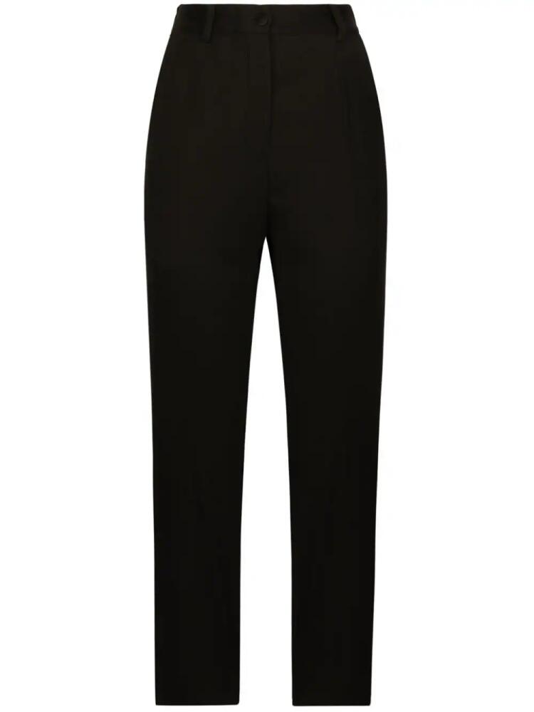 Dolce & Gabbana virgin wool-blend trousers - Black Cover