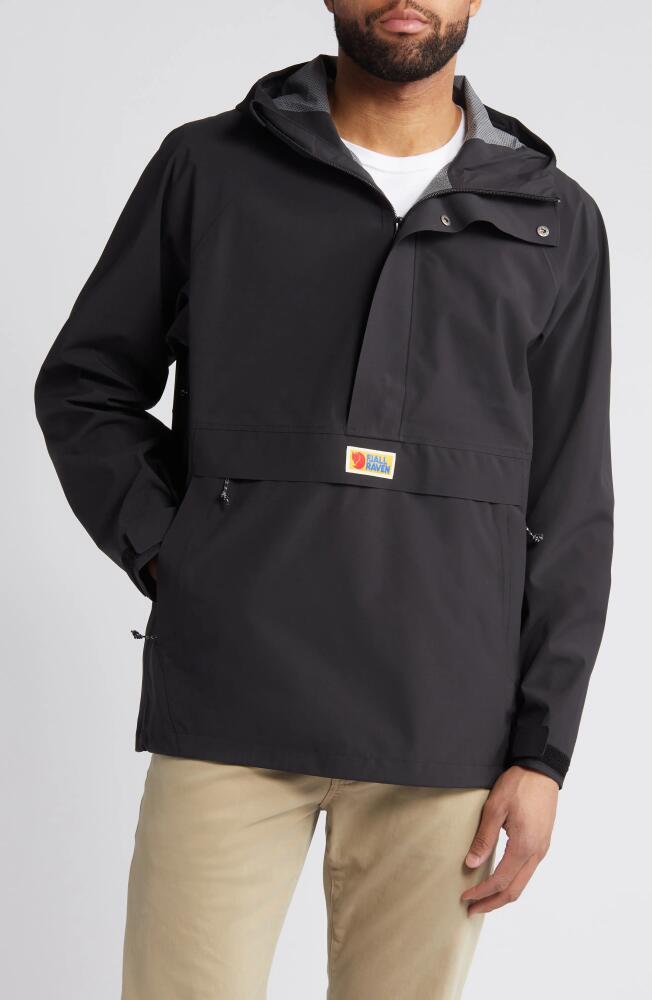 Fjällräven Vardag Water Repellent Anorak in Black Cover