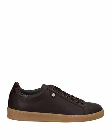 Pollini Man Sneakers Dark brown Calfskin Cover