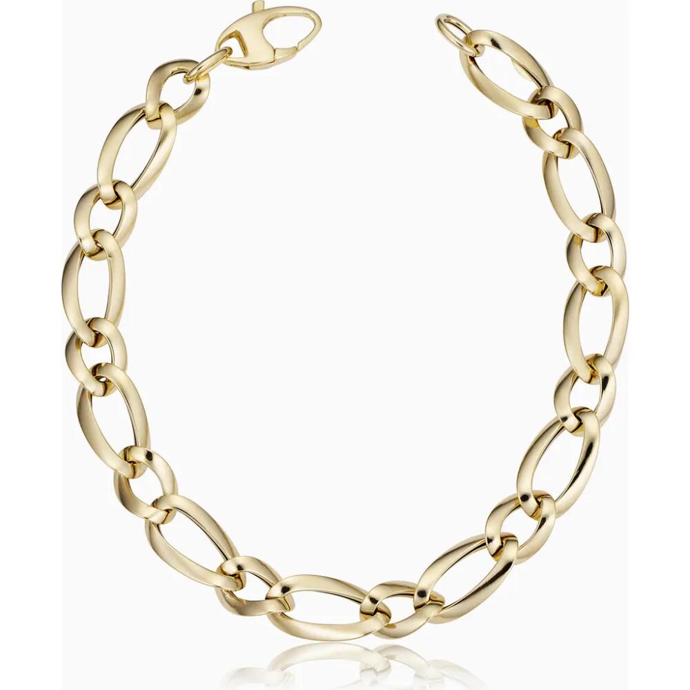 Oradina 14K Yellow Gold 1956 Alternating Link Bracelet Cover