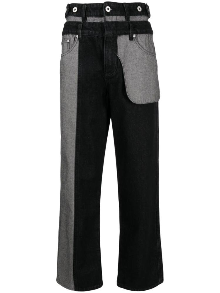 Feng Chen Wang mid-rise straight-leg jeans - Black Cover