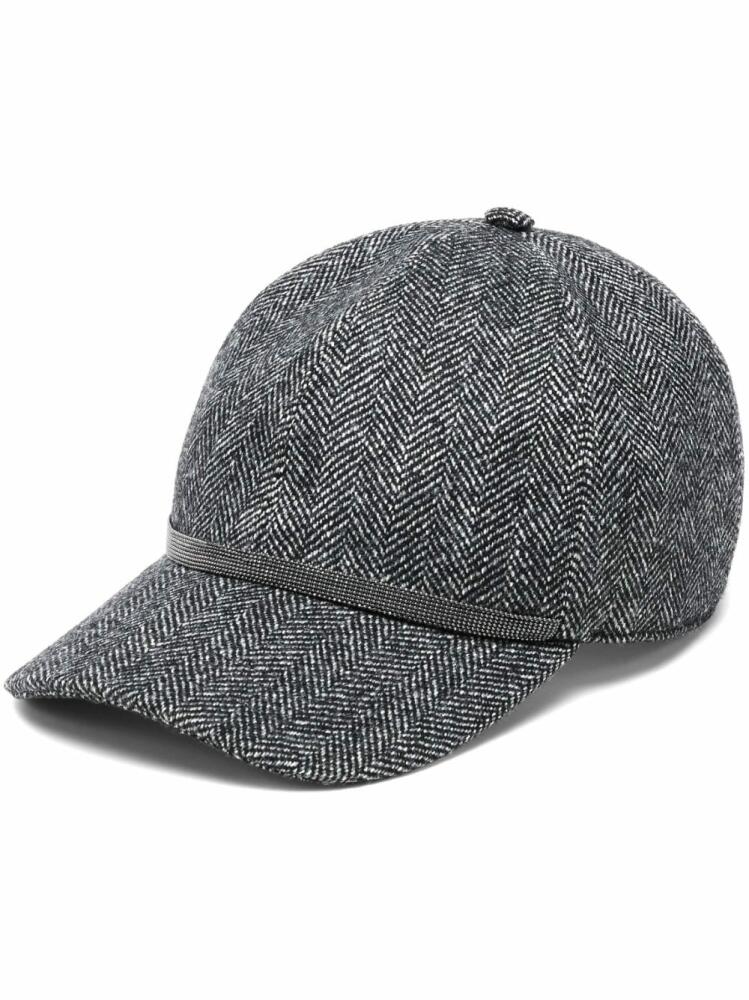 Brunello Cucinelli herringbone baseball cap - Grey Cover