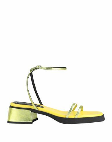 E8 By Miista Woman Sandals Yellow Soft Leather Cover