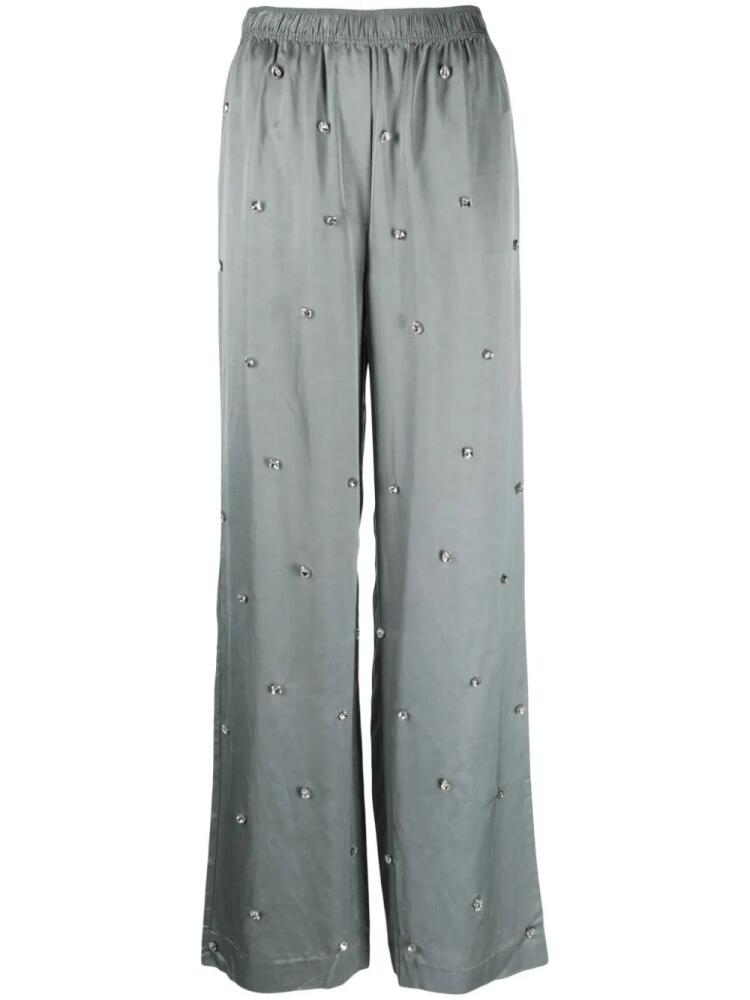 SANDRO rhinestone-embellished straight trousers - Grey Cover