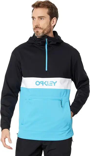 Oakley TNP Nose Grab Softshell Hoodie (Black/Bright Blue) Men's Sweatshirt Cover