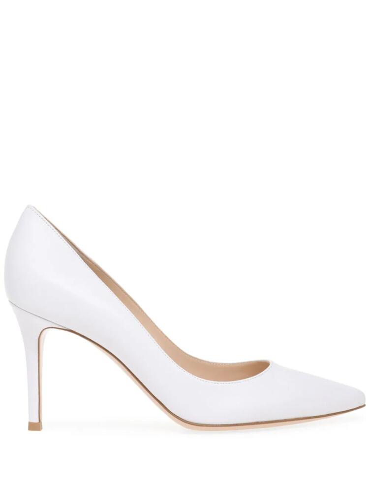 Gianvito Rossi 85mm leather pumps - White Cover