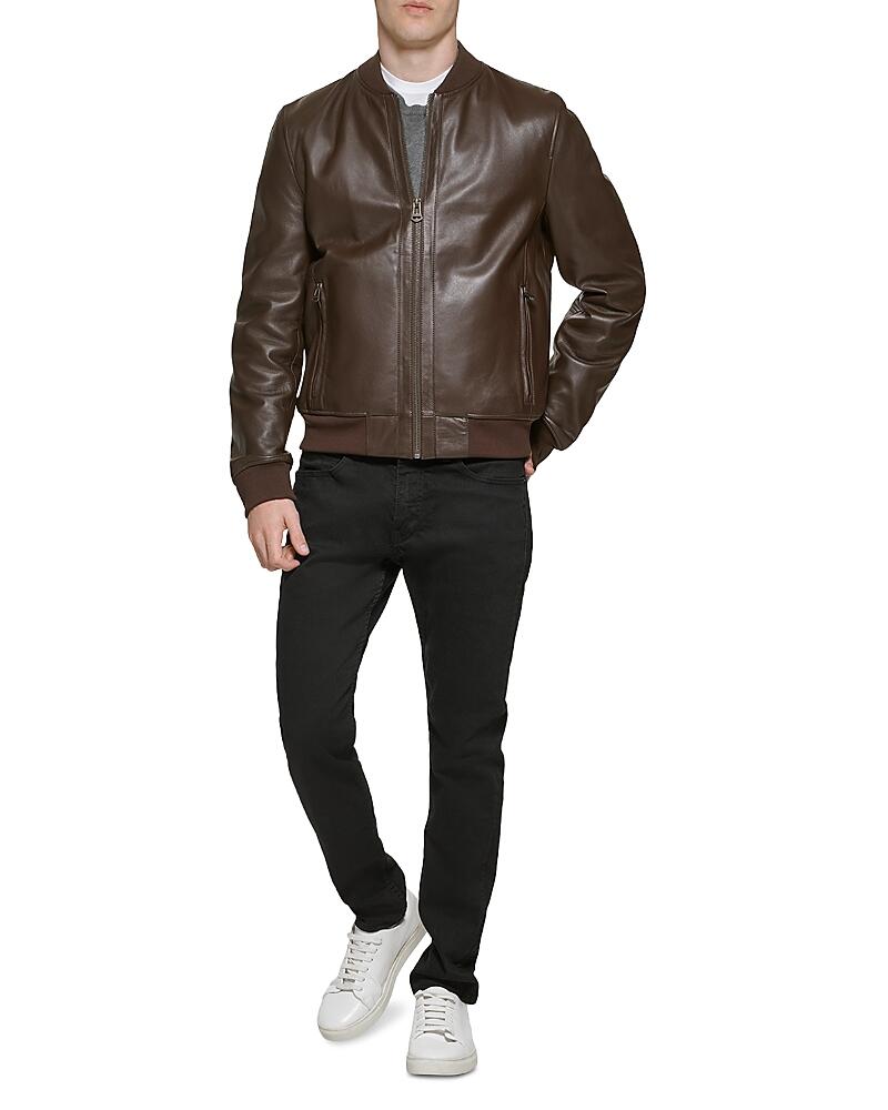 Cole Haan Bonded Leather Varsity Jacket Cover