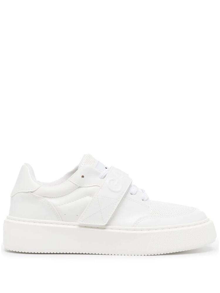 GANNI logo-patch low-top sneakers - White Cover