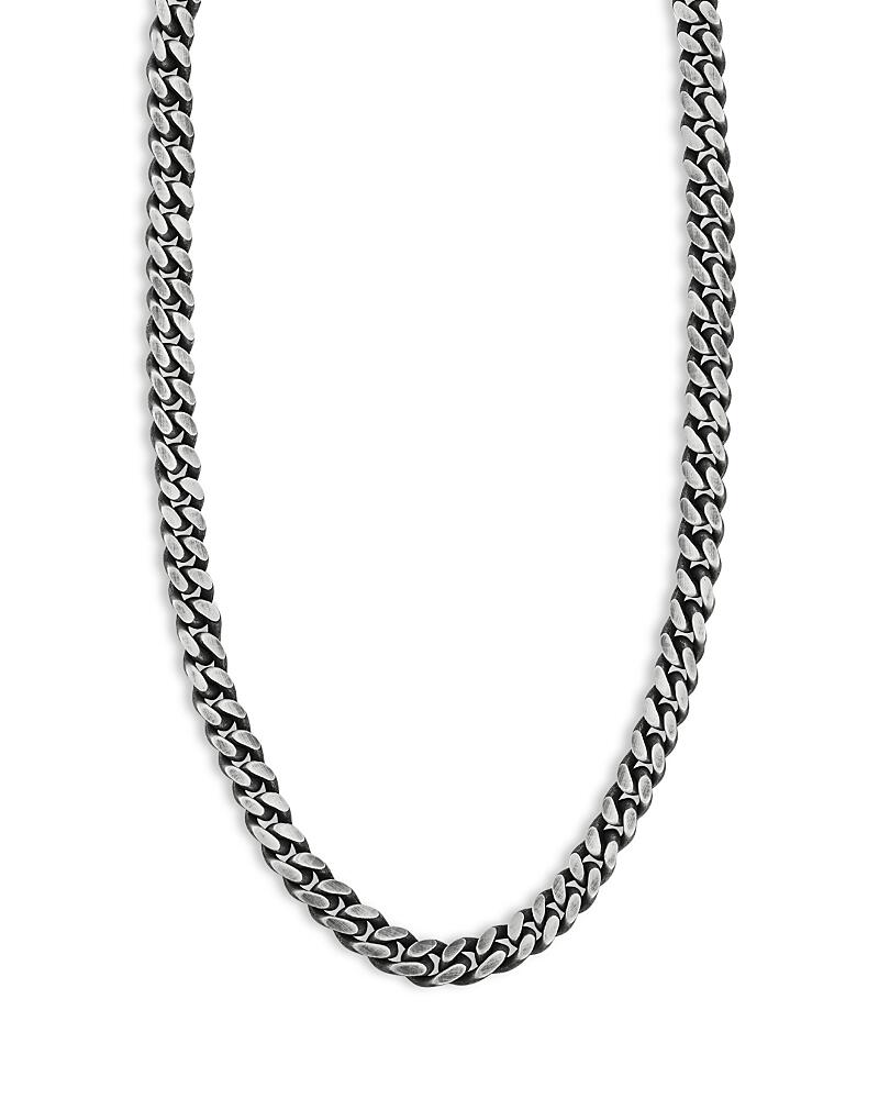 Milanesi And Co Men's Sterling Silver Oxidized Curb Chain Necklace, 20 Cover