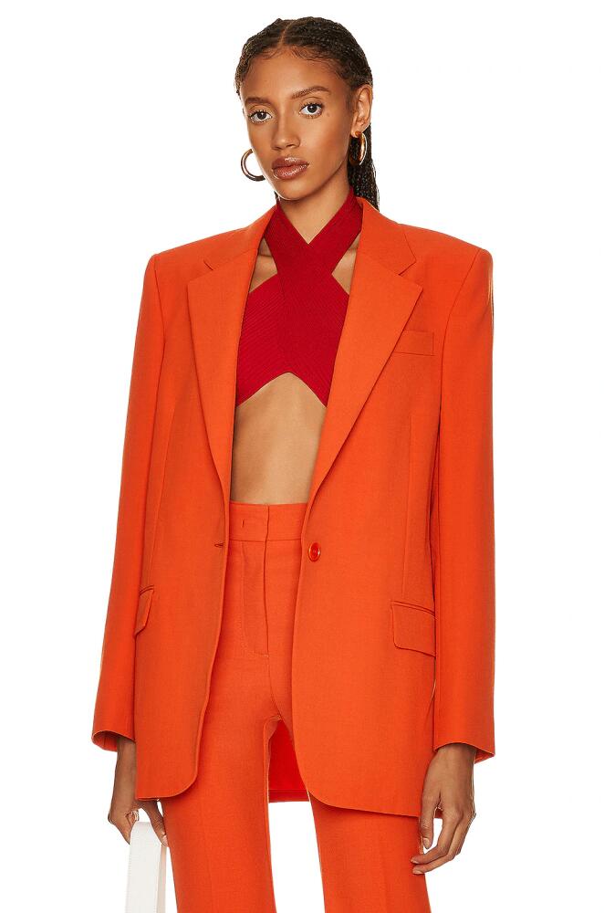 Stella McCartney Twill Blazer in Orange Cover