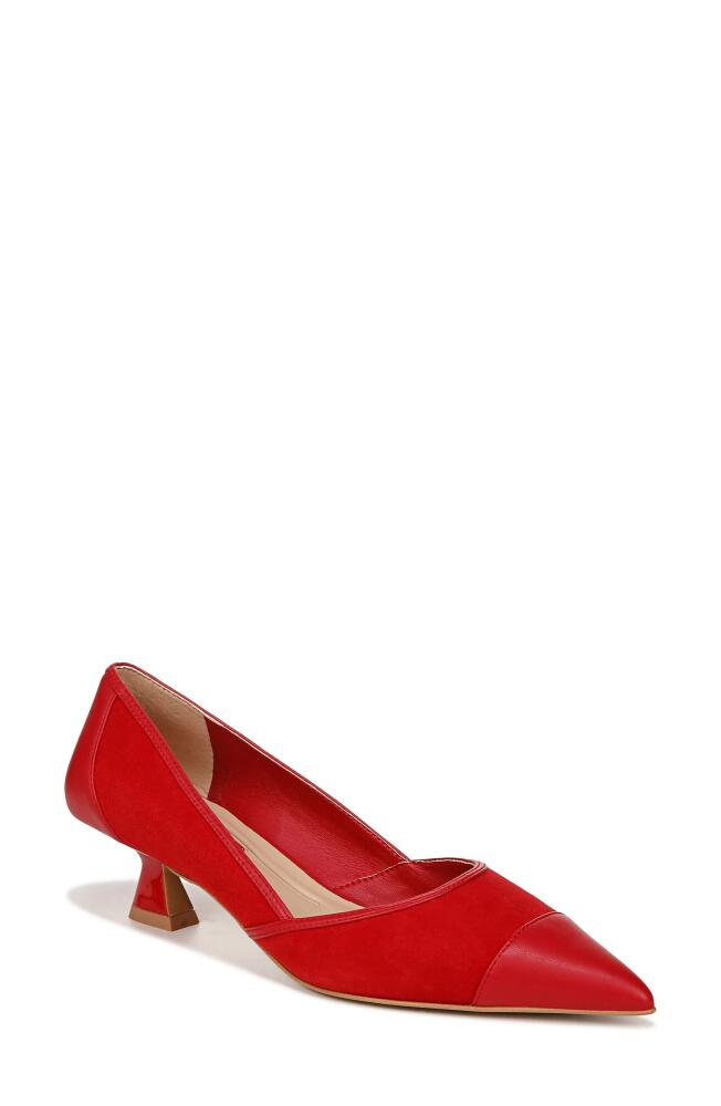 Franco Sarto Darcy Pointed Toe Kitten Heel Pump in Red Cover