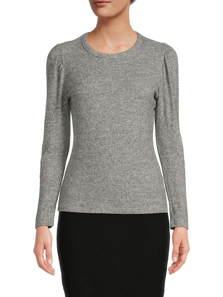 Renee C. Women's Brushed Ribbed Knit Top - Heather Grey Cover