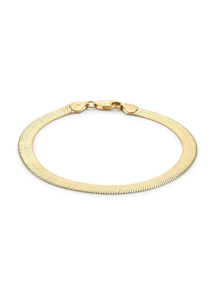 Esquire Men's 14K Goldplated Sterling Silver Herringbone Chain Bracelet Cover