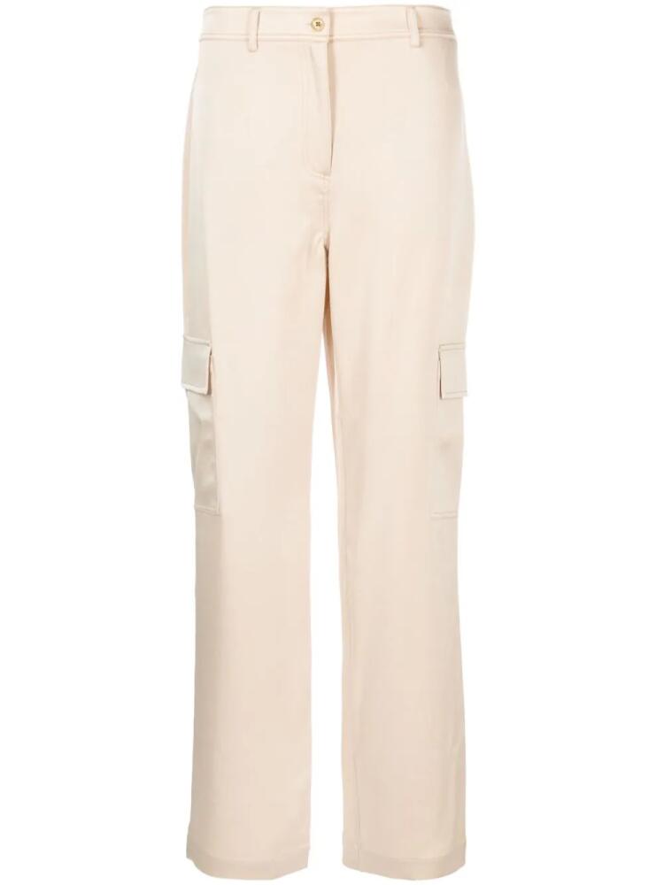 Michael Michael Kors straight-leg satin-finish trousers - Neutrals Cover